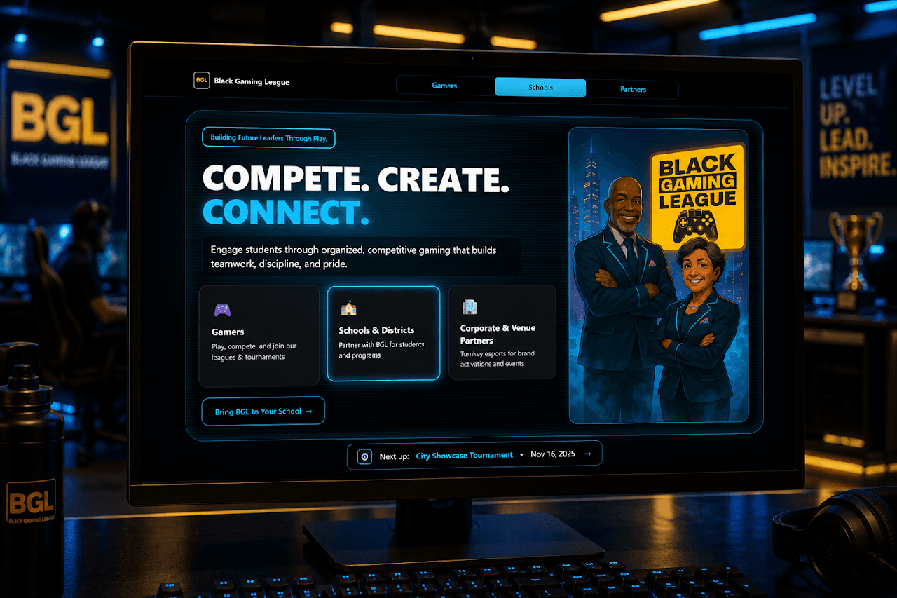 Black Gaming League project by Creative Eye Studios